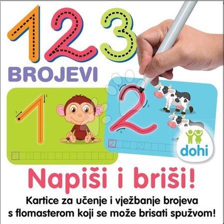 Jucării creative și didactice -  Joc educativ Desenează și șterge Cifrele Dohány