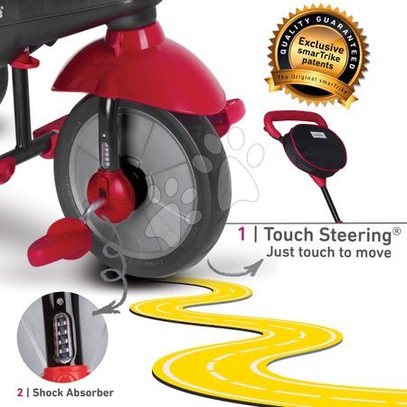 Tříkolky od 10 měsíců - Tříkolka SWING DLX 4v1 Red TouchSteering smarTrike - 5