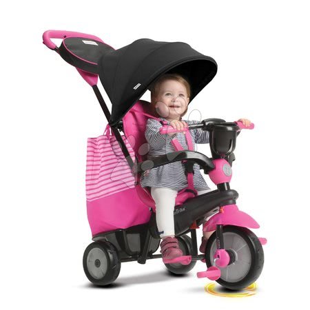 Tricycle à partir de 10 mois - Triporteur SWING DLX 4v1 Rose TouchSteering smarTrike - 6