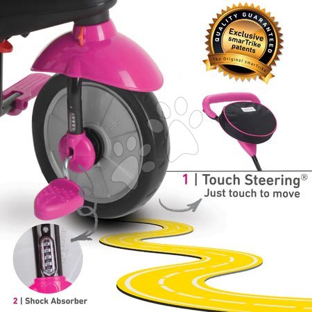 Tricicli dai 10 mesi - Triciclo SWING DLX 4v1 Pink TouchSteering smarTrike - 3