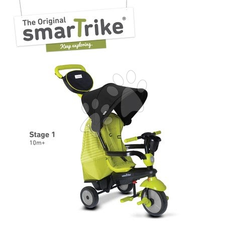 Tříkolky od 10 měsíců - Tříkolka Deluxe Green Touch Steering 4v1 smarTrike - 3