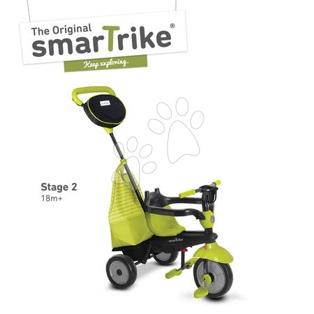 Tříkolky od 10 měsíců - Tříkolka Deluxe Green Touch Steering 4v1 smarTrike - 4