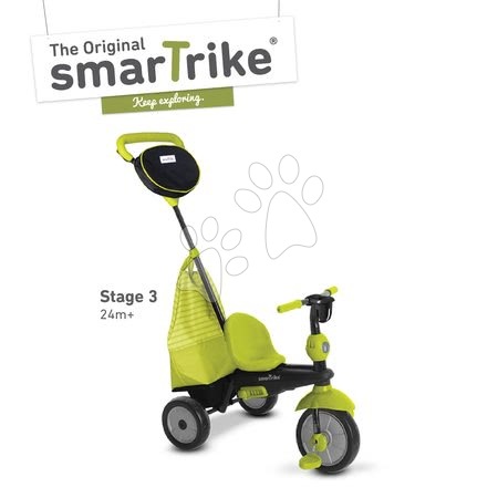 Tříkolky od 10 měsíců - Tříkolka Deluxe Green Touch Steering 4v1 smarTrike - 5