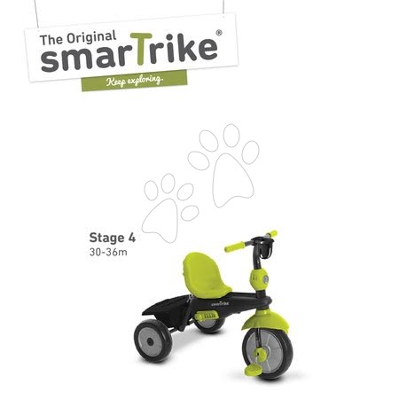 Tříkolky od 10 měsíců - Tříkolka Deluxe Green Touch Steering 4v1 smarTrike - 6