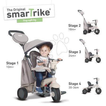 Tříkolky od 10 měsíců - Tříkolka Swing 4v1 Grey TouchSteering smarTrike  - 7