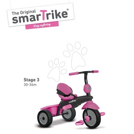 Tříkolky od 10 měsíců - Tříkolka Delight Touch Steering 3v1 smarTrike - 3