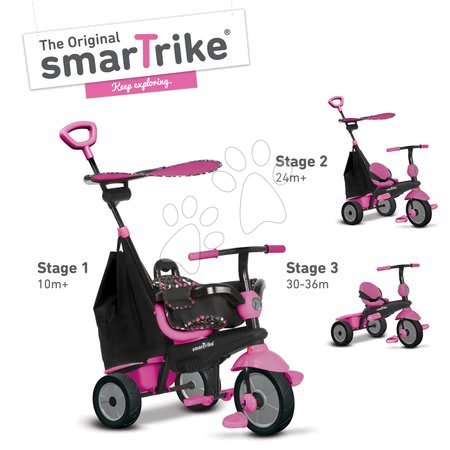 Tříkolky od 10 měsíců - Tříkolka Delight Touch Steering 3v1 smarTrike - 1