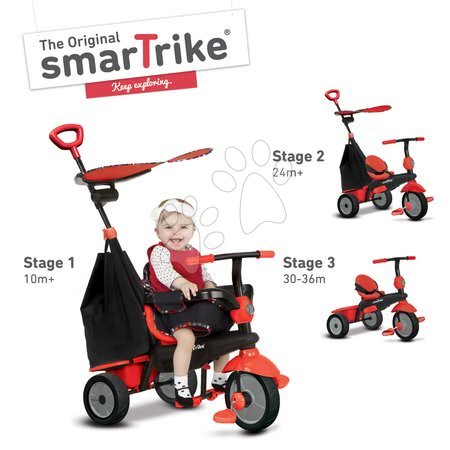 Tříkolky od 10 měsíců - Tříkolka Delight Touch Steering 3v1 smarTrike - 5