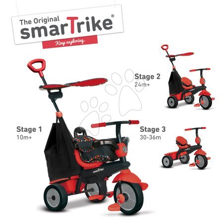 Tříkolky od 10 měsíců - Tříkolka Delight Touch Steering 3v1 smarTrike - 1