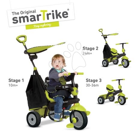 Tříkolky od 10 měsíců - Tříkolka Delight Touch Steering 3v1 smarTrike - 2