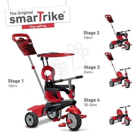 Tříkolky od 10 měsíců - Tříkolka Vanilla Touch Steering 4v1 smarTrike - 1