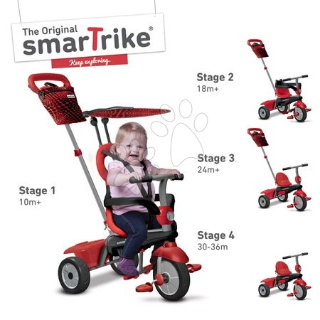 Tříkolky od 10 měsíců - Tříkolka Vanilla Touch Steering 4v1 smarTrike - 5