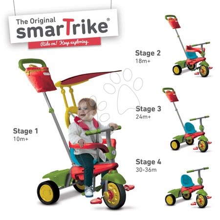 Tříkolky od 10 měsíců - Tříkolka Joy 4v1 Touch Steering smarTrike - 1