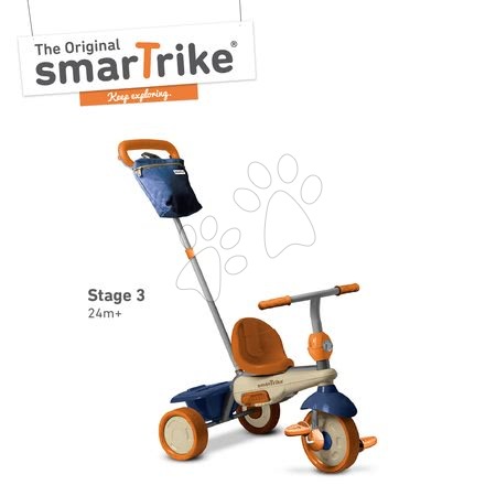 Tříkolky od 10 měsíců - Tříkolka Vanilla Touch Steering 4v1 smarTrike - 4