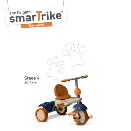 Tříkolky od 10 měsíců - Tříkolka Vanilla Touch Steering 4v1 smarTrike - 5