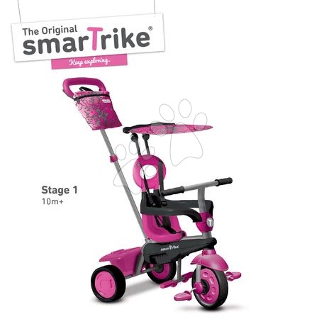 Tricikli za djecu od 10 mjeseci - Tricikl Vanilla 4in1 Touch Steering Pink smarTrike  - 2