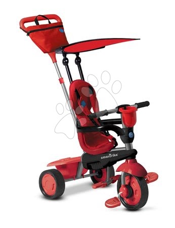 Tříkolky od 10 měsíců - Tříkolka Sport Red Touch Steering 4v1 smarTrike - 1