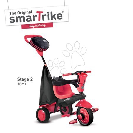 Trojkolky od 10 mesiacov - Trojkolka Spark Touch Steering 4v1 Black&Red smarTrike - 3