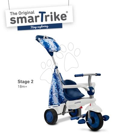 Tříkolky od 10 měsíců - Tříkolka Spirit Blue 4-in-1 smarTrike - 2