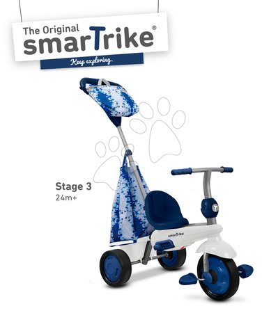 Tříkolky od 10 měsíců - Tříkolka Spirit Blue 4-in-1 smarTrike - 3