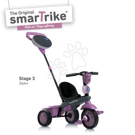 Tříkolky od 10 měsíců - Tříkolka Spirit Pink 4v1 Touch Steering smarTrike - 4