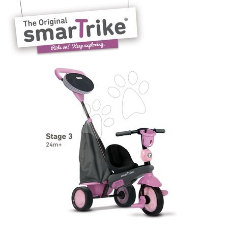 Tříkolky od 10 měsíců - Tříkolka Star Blue Touch Steering 4v1 smarTrike - 3