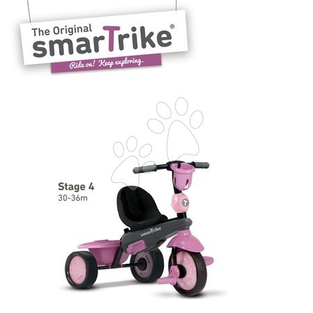 Tříkolky od 10 měsíců - Tříkolka Star Blue Touch Steering 4v1 smarTrike - 5