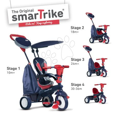 Trojkolky od 10 mesiacov - Trojkolka Star Blue Touch Steering smarTrike - 1