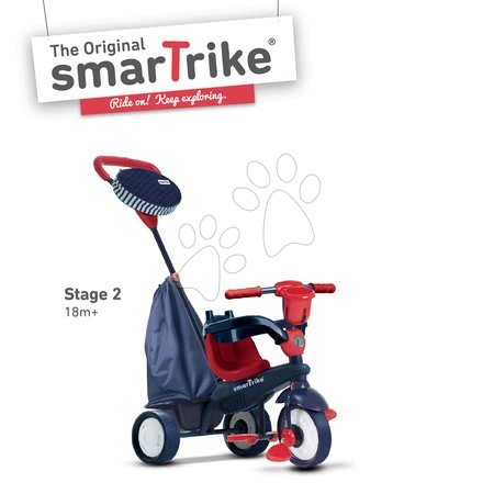 Trojkolky od 10 mesiacov - Trojkolka Star Blue Touch Steering smarTrike - 2