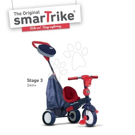 Trojkolky od 10 mesiacov - Trojkolka Star Blue Touch Steering smarTrike - 3