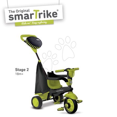 Triciklik 10 hónapos kortól - Tricikli Spark Black&Green Touch Steering 4in1 smarTrike - 2