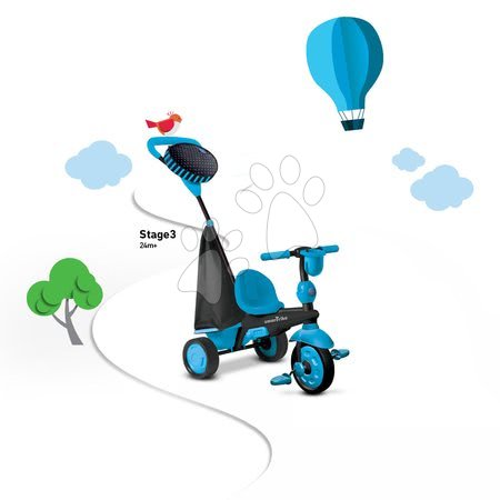 Triciklik 10 hónapos kortól - Tricikli Spark Blue Touch Steering 4in1 smarTrike - 3