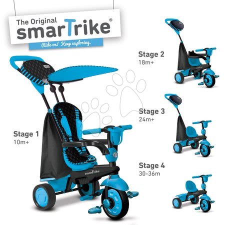 Triciklik 10 hónapos kortól - Tricikli Spark Blue Touch Steering 4in1 smarTrike - 9