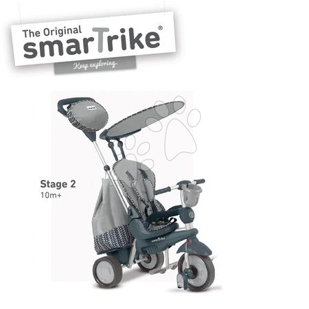 Tříkolky od 10 měsíců - Tříkolka Splash 5v1 Grey smarTrike - 2