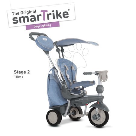 Tříkolky od 10 měsíců - Tříkolka Dazzle 5v1 Grey&Black smarTrike - 2