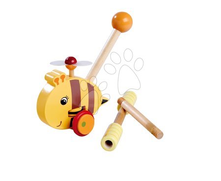 Giocattoli didattici in legno - Spingi spingi in legno ape Push Bee with Stick Eichhorn - 2