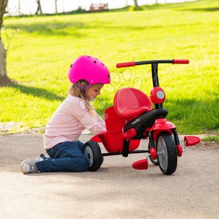 Tricycle à partir de 10 mois - Tricycle Glow Touch Steering 4v1 Black&Red smarTrike - 4