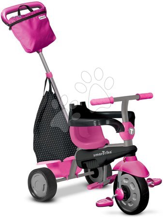 Triciklik 10 hónapos kortól - Tricikli Glow 4in1 Touch Steering Black&Pink smarTrike - 10