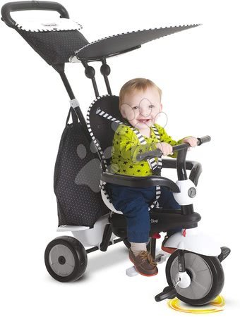 Triciklik 10 hónapos kortól - Tricikli Glow Touch Steering 4in1 Black&White smarTrike - 12