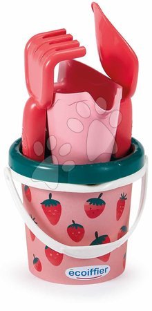 Sand buckets - Strawberry Bucket Beach Set with Watering Can Écoiffier