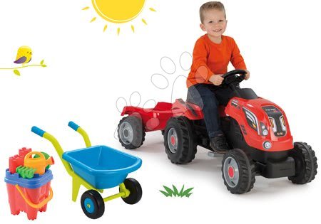 Dětská šlapací vozidla sety - Set traktor na šlapání Farmer XL Smoby - 26