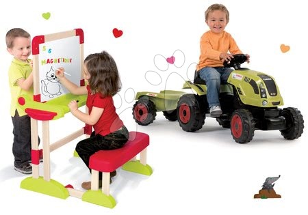 Set veicoli a pedali per bambini - Set trattore a pedali Claas Farmer XL Rana Smoby - 49