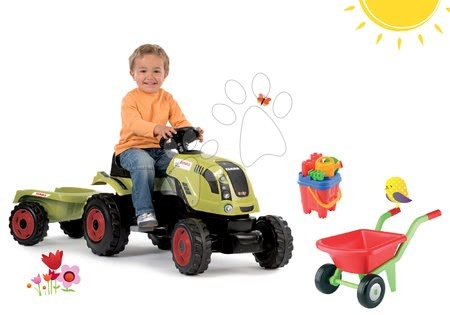 Tretfahrzeuge Sets für Kinder - Trettraktor-Set Claas Farmer XL Frog Smoby - 19