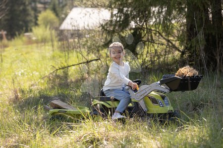 Voitures à pédales pour enfants - Tracteur à pédales avec chargeur et remorque Farmer Max Green Tractor+Trailer Smoby - 11