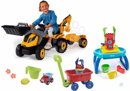 3 - 6 years - Set pedal tractor and trailer Builder Max Tractor Smoby