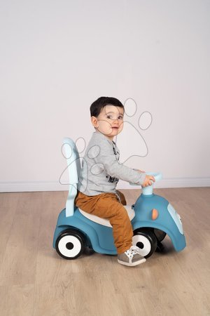 Babytaxiuri de la 6 luni - Set babytaxiu extensibil cu sunete Maestro Ride-On Blue 3in1 Smoby  - 17