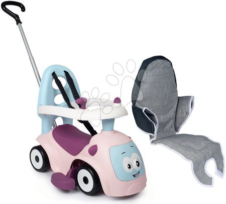 Bébitaxik 6 hónapos kortól - Szett bővíthető bébtaxi hanggal Maestro Ride-On Pink 3in1 Smoby  - 2