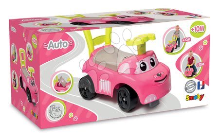 Rutschfahrzeuge ab 10 Monaten - Rutschauto und Lauflernhilfe  Auto Pink Ride-on 2v1 Smoby - 6