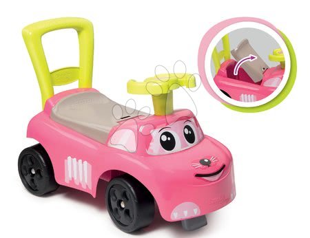 Odrážadlá - Odrážadlo s chodítkom Auto Pink Ride on Smoby