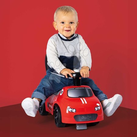 Veicoli per bambini - Auto cavalcabile e primi passi con clacson funzionale 2in1 Auto Ride On Rosso Smoby_1